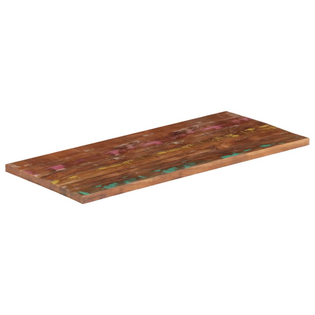 Tischplatte 100x50x2,5 cm Rechteckig Altholz Massiv