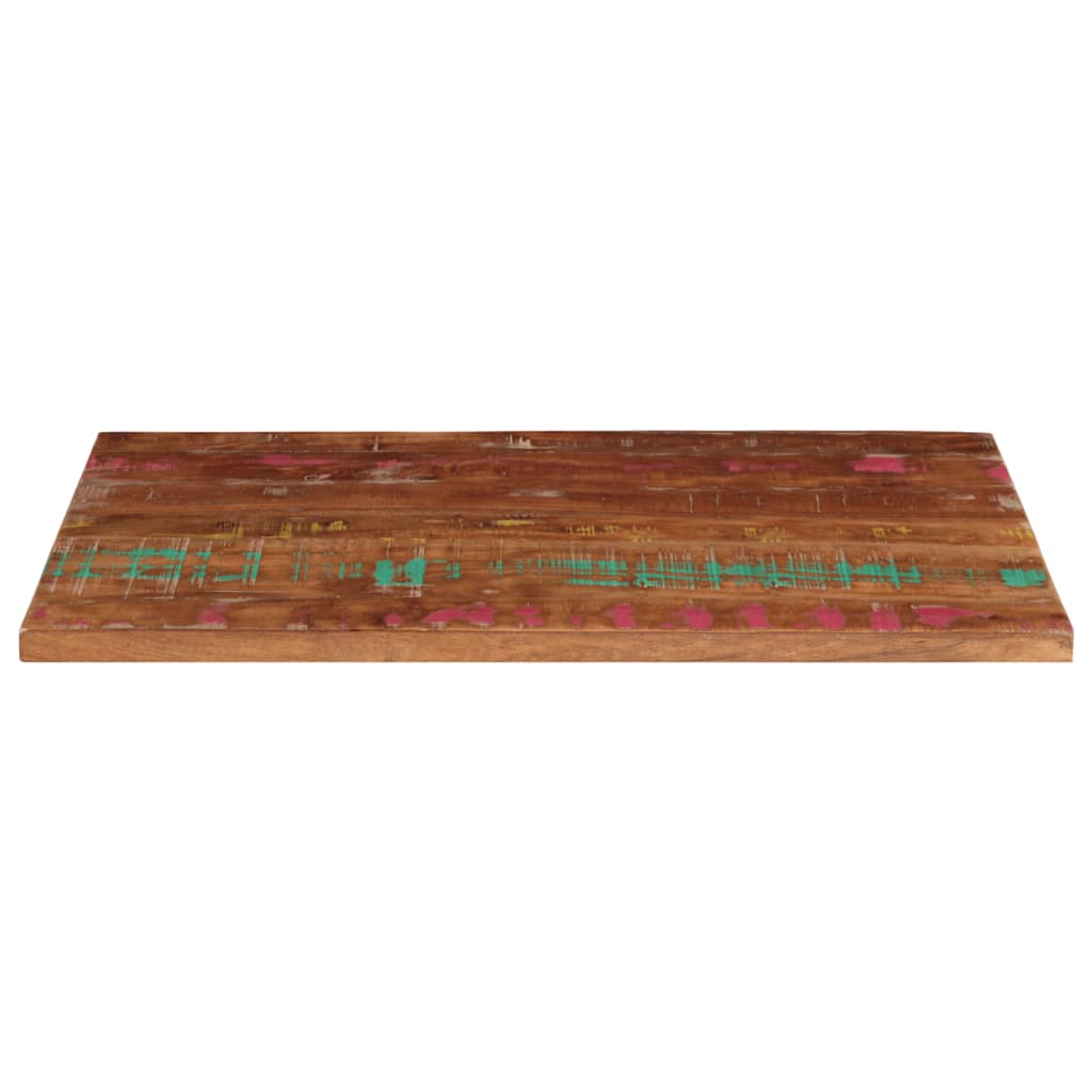 Tischplatte 100x50x2,5 cm Rechteckig Altholz Massiv