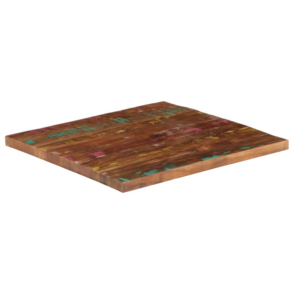 Tischplatte 80x80x2,5 cm Quadratisch Altholz Massiv