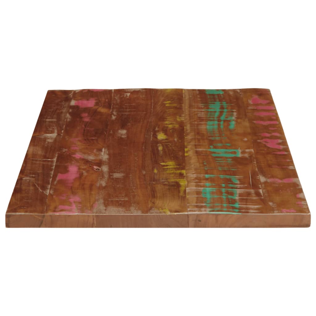 Tischplatte 80x50x3,8 cm Rechteckig Altholz Massiv