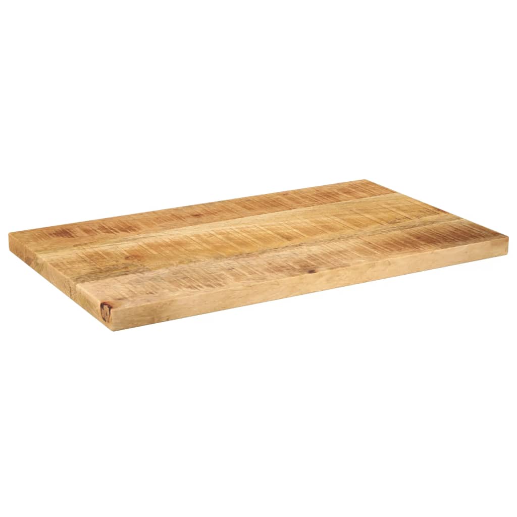 Tischplatte 60x40x2,5 cm Rechteckig Raues Massivholz Mango