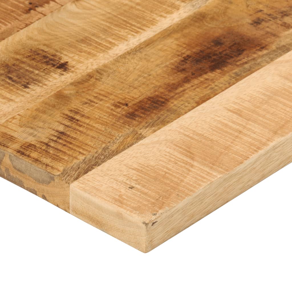 Tischplatte 80x50x2,5 cm Rechteckig Raues Massivholz Mango