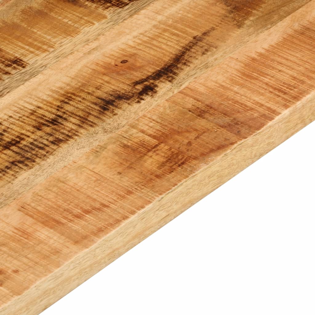 Tischplatte 80x50x2,5 cm Rechteckig Raues Massivholz Mango