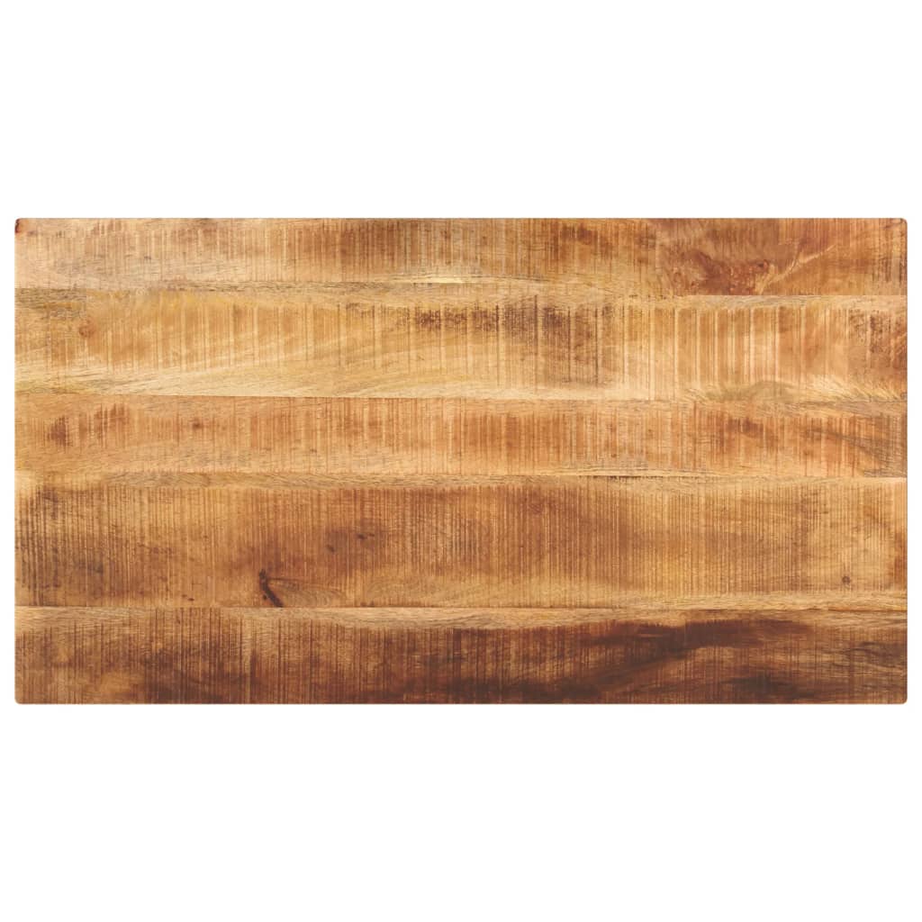 Tischplatte 110x70x2,5 cm Rechteckig Raues Massivholz Mango