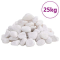 Polierte Kiesel 25 kg Weiß 2-5 cm