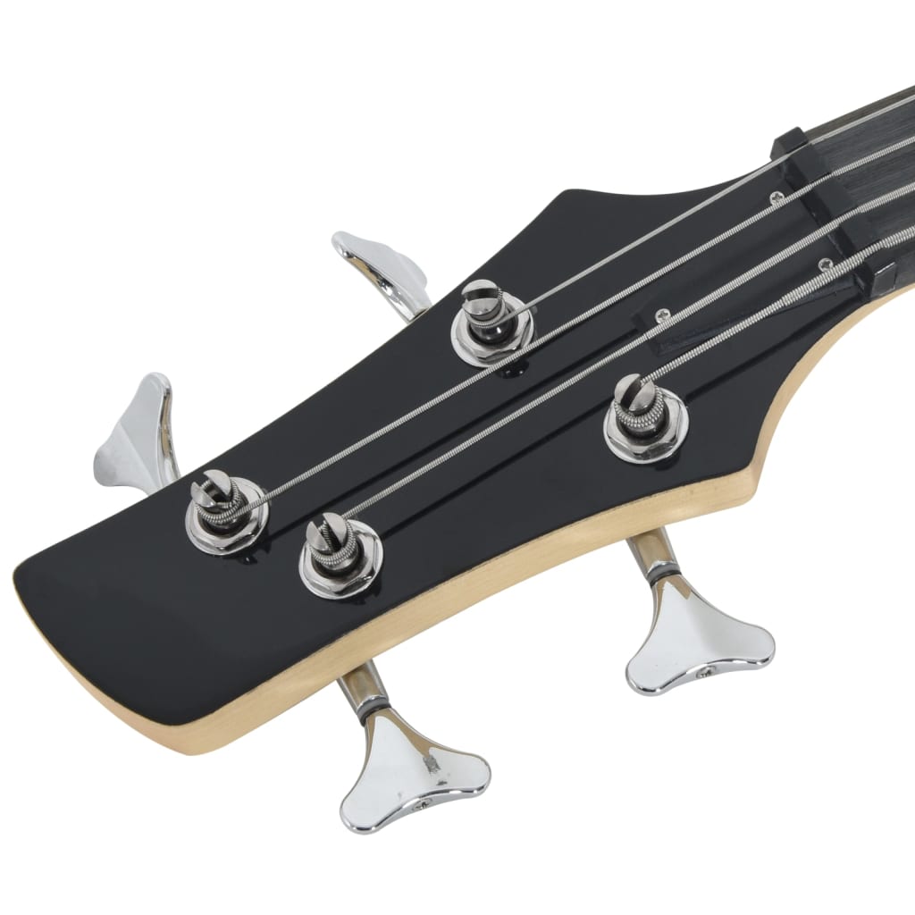 E-Bass für Anfänger mit Tasche Braun und Schwarz 4/4 46"