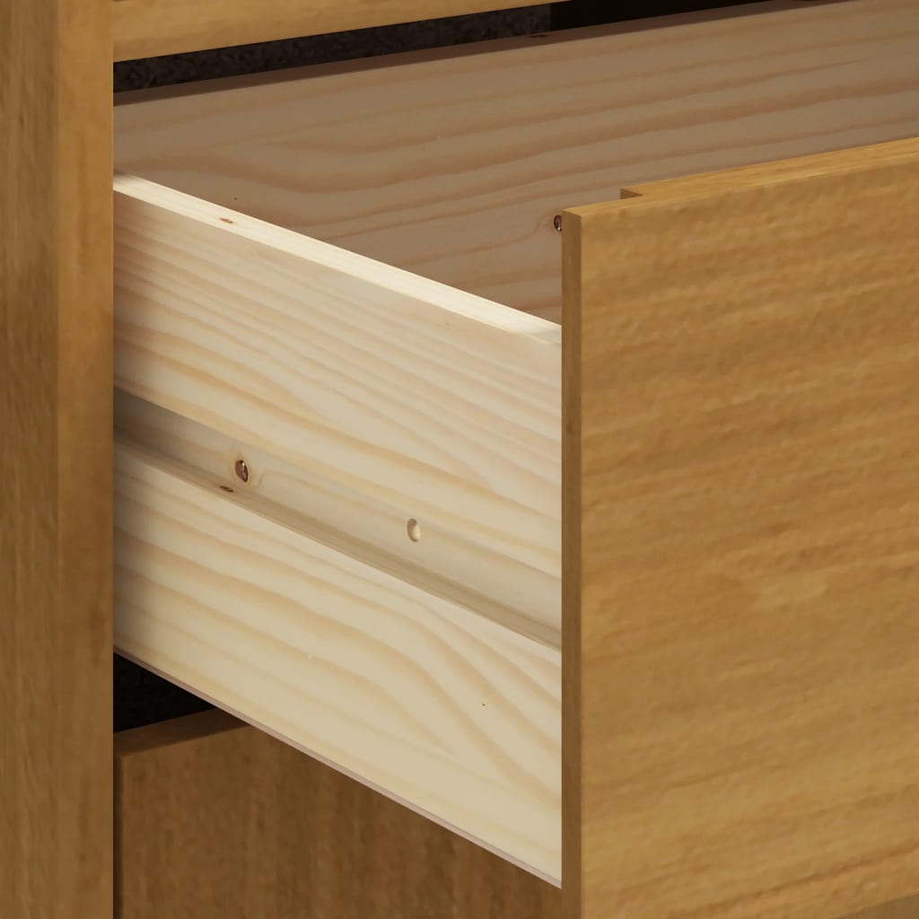 Highboard mit Glastür FLAM 92x40x122,5 cm Massivholz Kiefer
