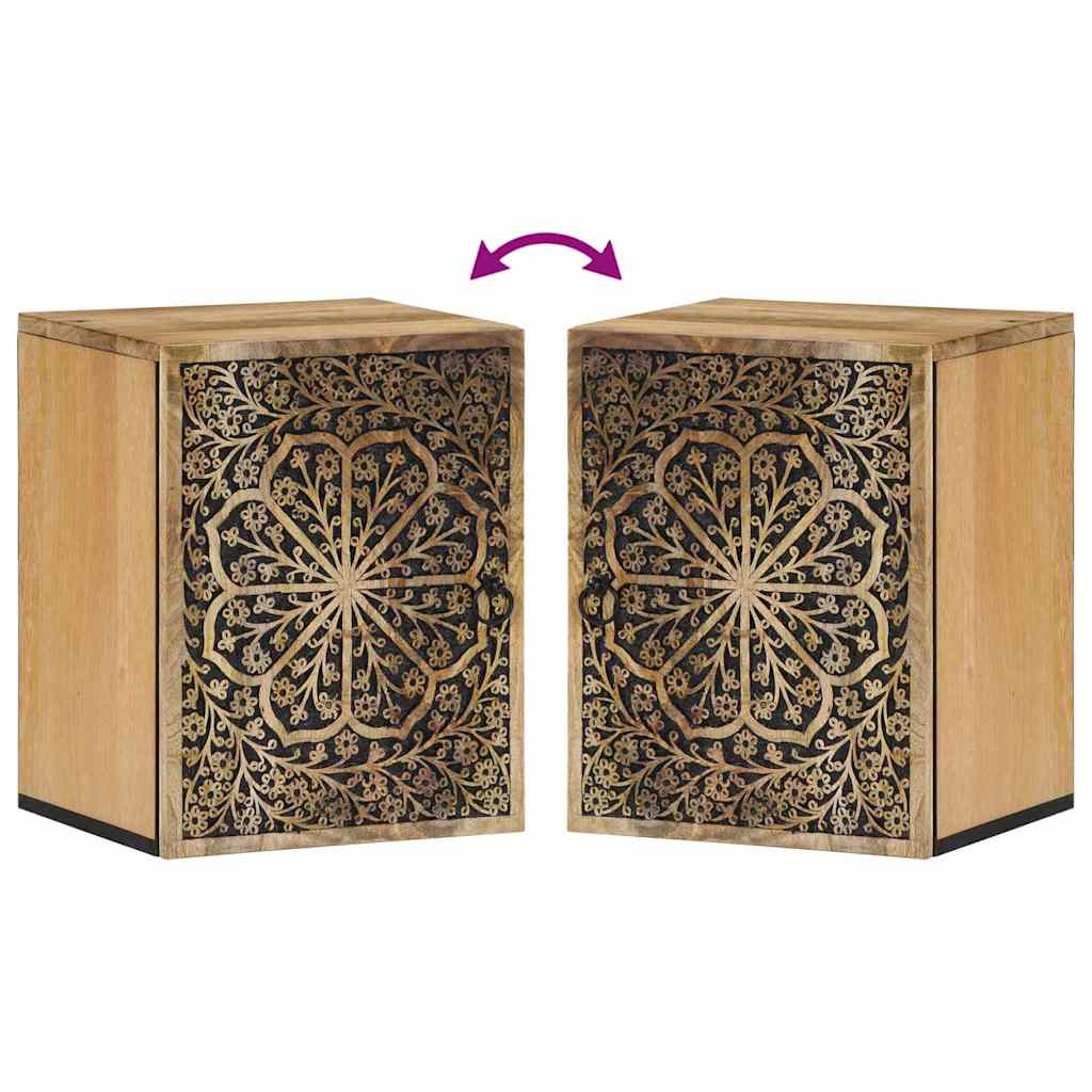 Bad-Wandschrank 38x33x48 cm Massivholz Mango