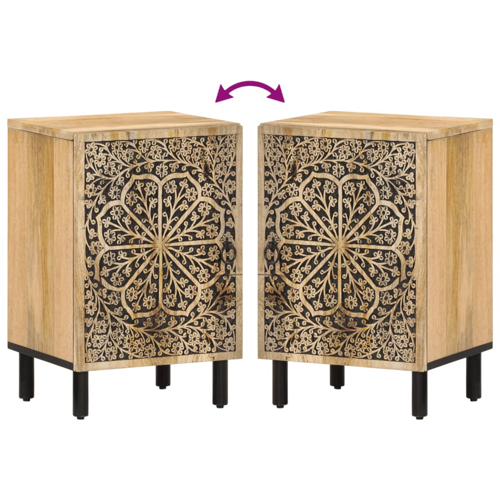 Badschrank 38x33x58 cm Massivholz Mango