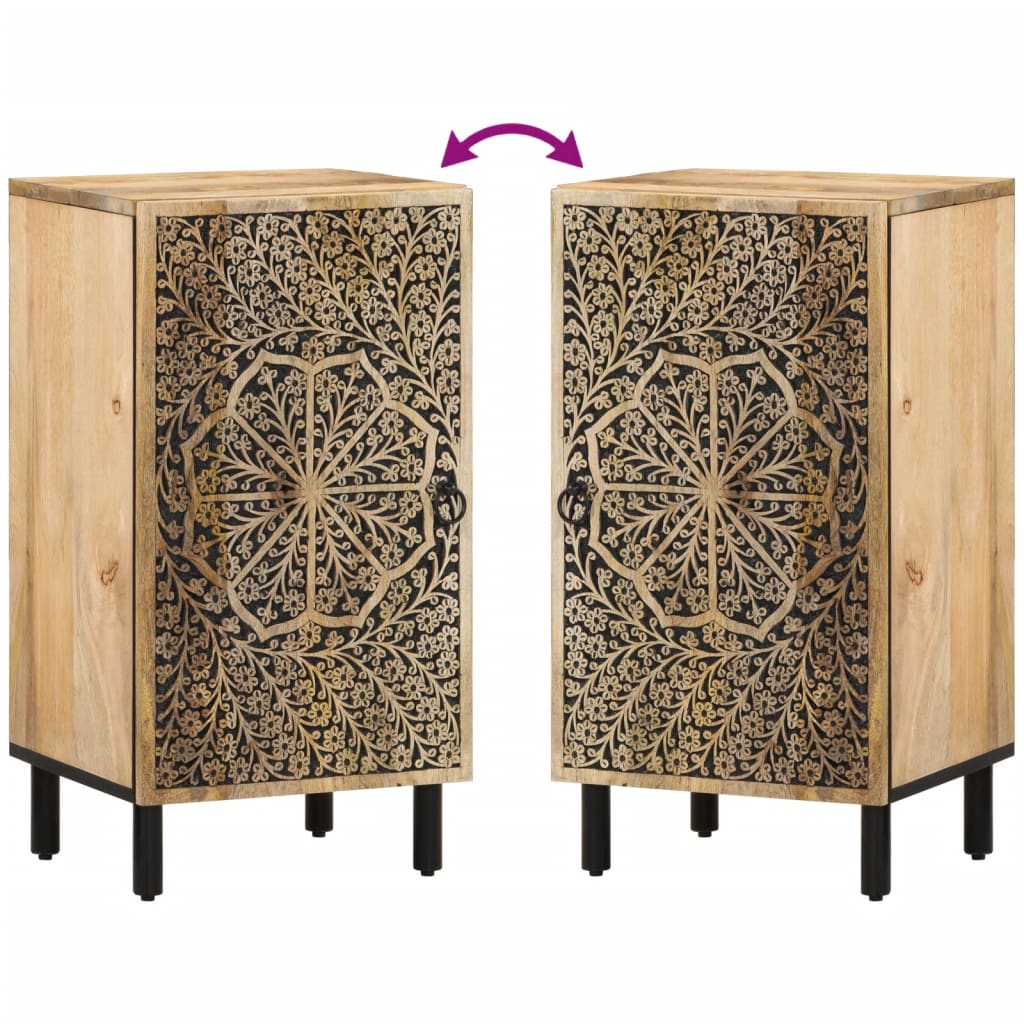 Beistellschrank 40x33x75 cm Massivholz Mango