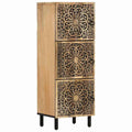 Beistellschrank 40x33x110 cm Massivholz Mango