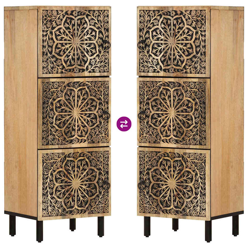 Beistellschrank 40x33x110 cm Massivholz Mango