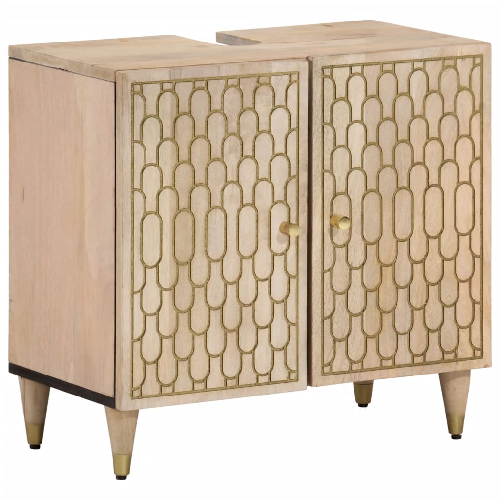 Waschbeckenunterschrank 62x33x58 cm Massivholz Mango