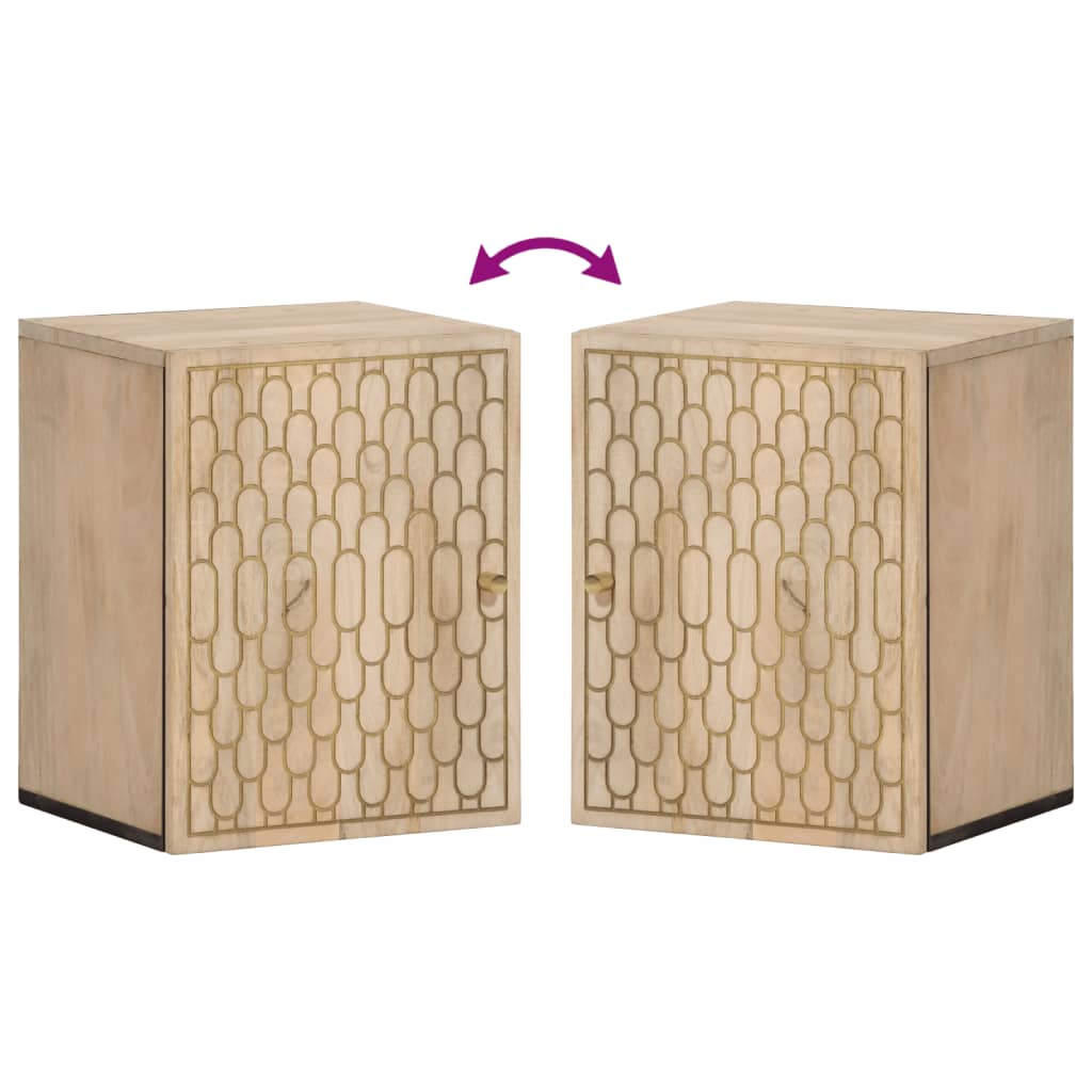 Bad-Wandschrank 38x33x48 cm Massivholz Mango