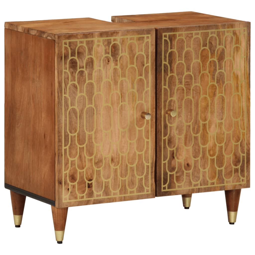Waschbeckenunterschrank 62x33x58 cm Massivholz Mango
