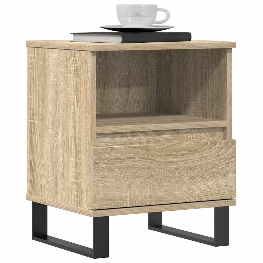 Nachttische 2 Stk. Sonoma-Eiche 40x35x50 cm Holzwerkstoff