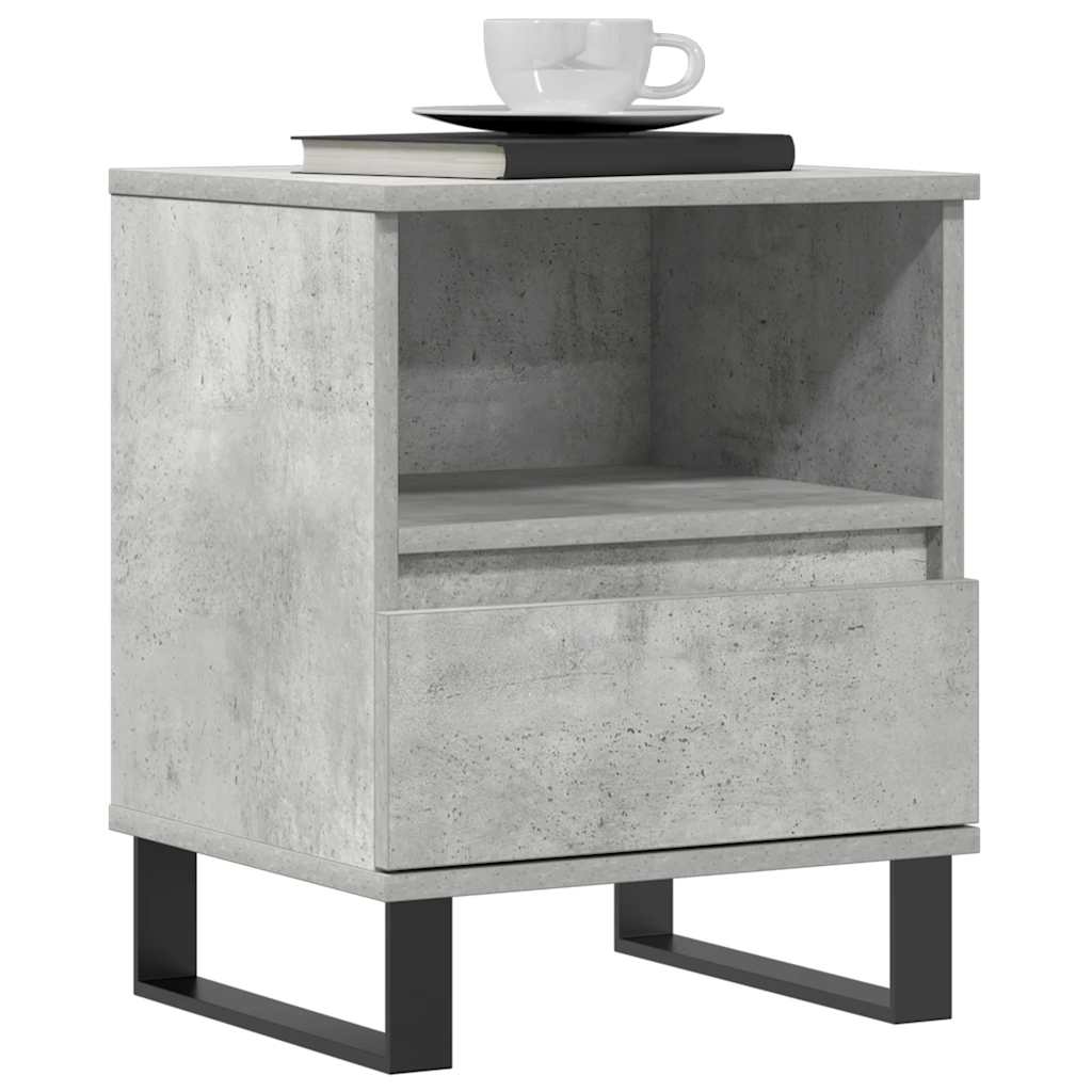 Nachttisch Betongrau 40x35x50 cm Holzwerkstoff