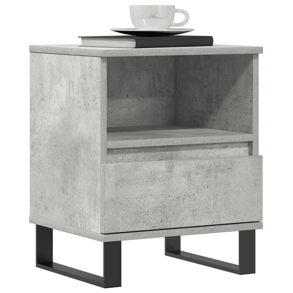 Nachttische 2 Stk. Betongrau 40x35x50 cm Holzwerkstoff