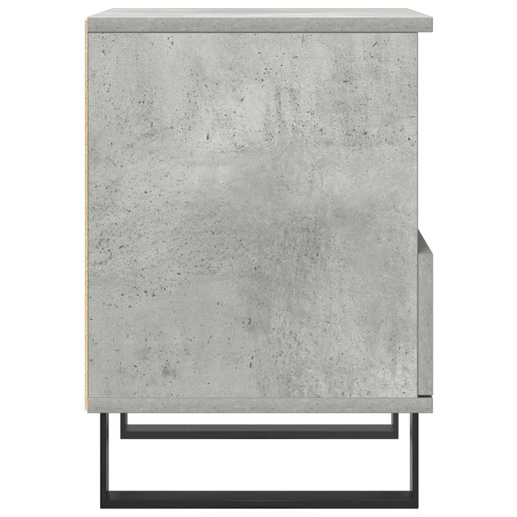 Nachttische 2 Stk. Betongrau 40x35x50 cm Holzwerkstoff
