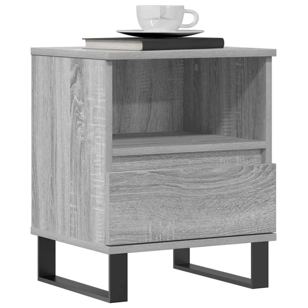 Nachttisch Grau Sonoma 40x35x50 cm Holzwerkstoff