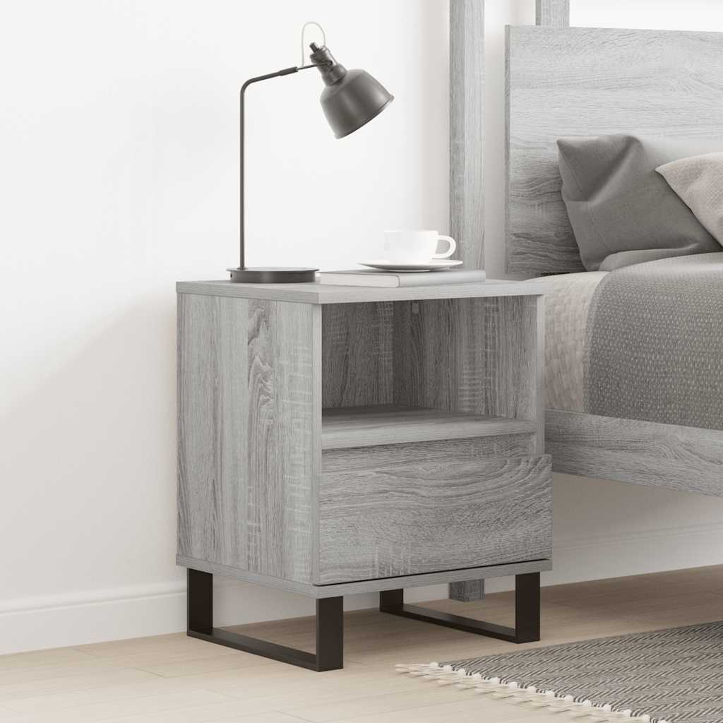 Nachttisch Grau Sonoma 40x35x50 cm Holzwerkstoff