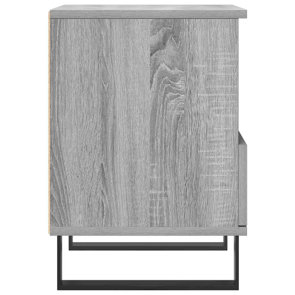 Nachttische 2 Stk. Grau Sonoma 40x35x50 cm Holzwerkstoff