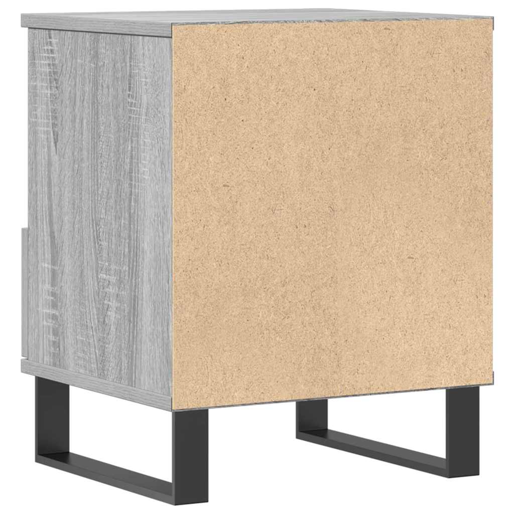 Nachttische 2 Stk. Grau Sonoma 40x35x50 cm Holzwerkstoff