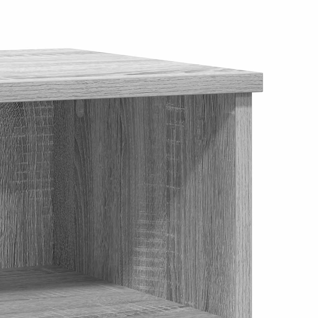 Nachttische 2 Stk. Grau Sonoma 40x35x50 cm Holzwerkstoff