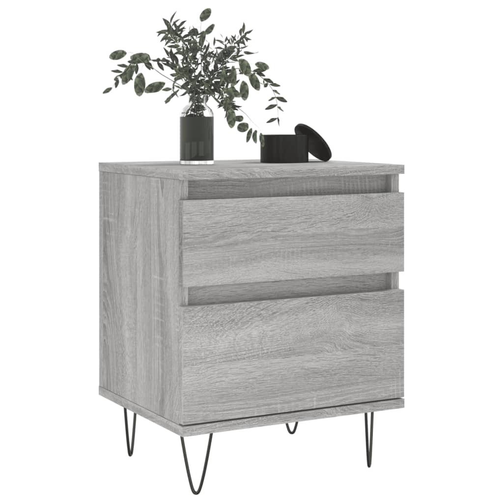 Nachttisch Grau Sonoma 40x35x50 cm Holzwerkstoff
