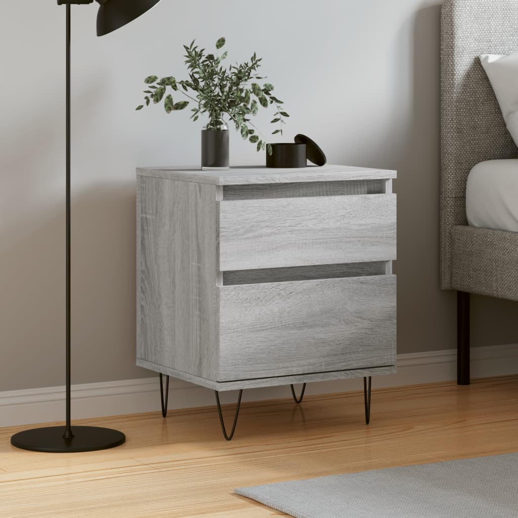 Nachttisch Grau Sonoma 40x35x50 cm Holzwerkstoff