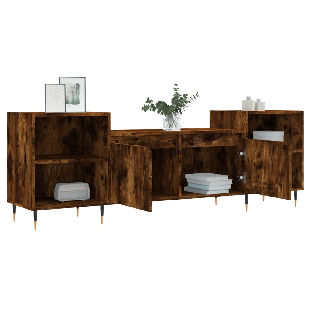 TV-Schrank Räuchereiche 160x35x55 cm Holzwerkstoff