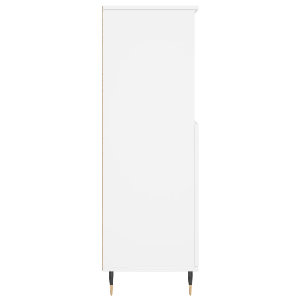 Highboard Weiß 60x36x110 cm Holzwerkstoff