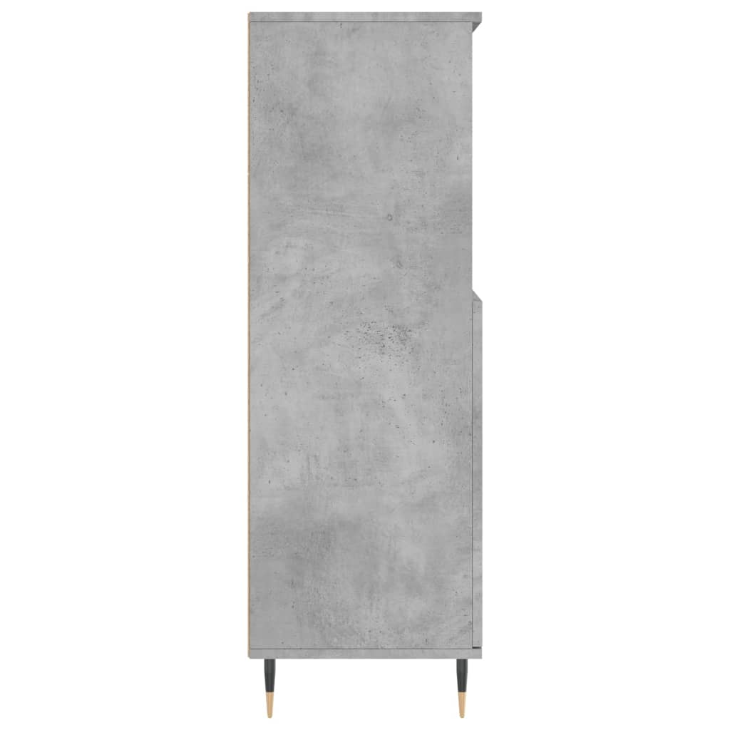Highboard Betongrau 60x36x110 cm Holzwerkstoff
