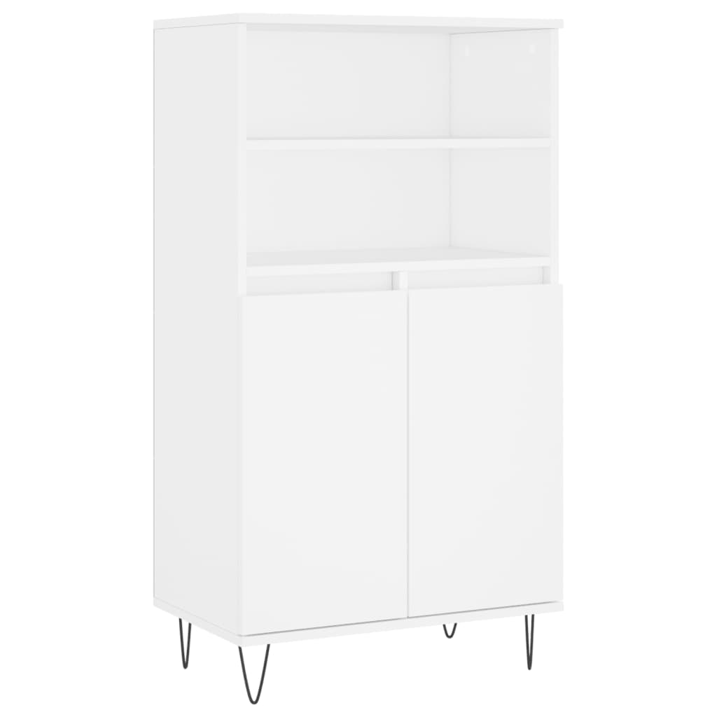 Highboard Weiß 60x36x110 cm Holzwerkstoff
