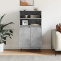Highboard Betongrau 60x36x110 cm Holzwerkstoff