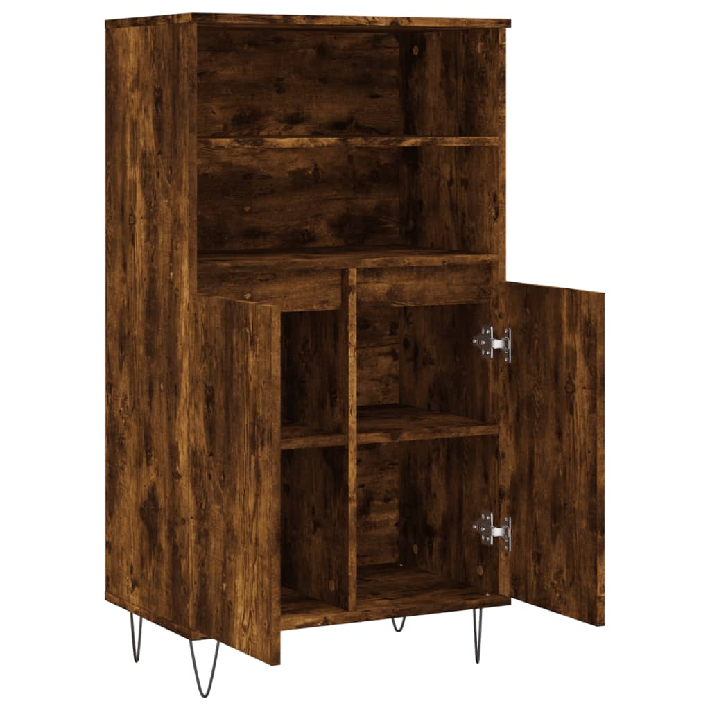 Highboard Räuchereiche 60x36x110 cm Holzwerkstoff
