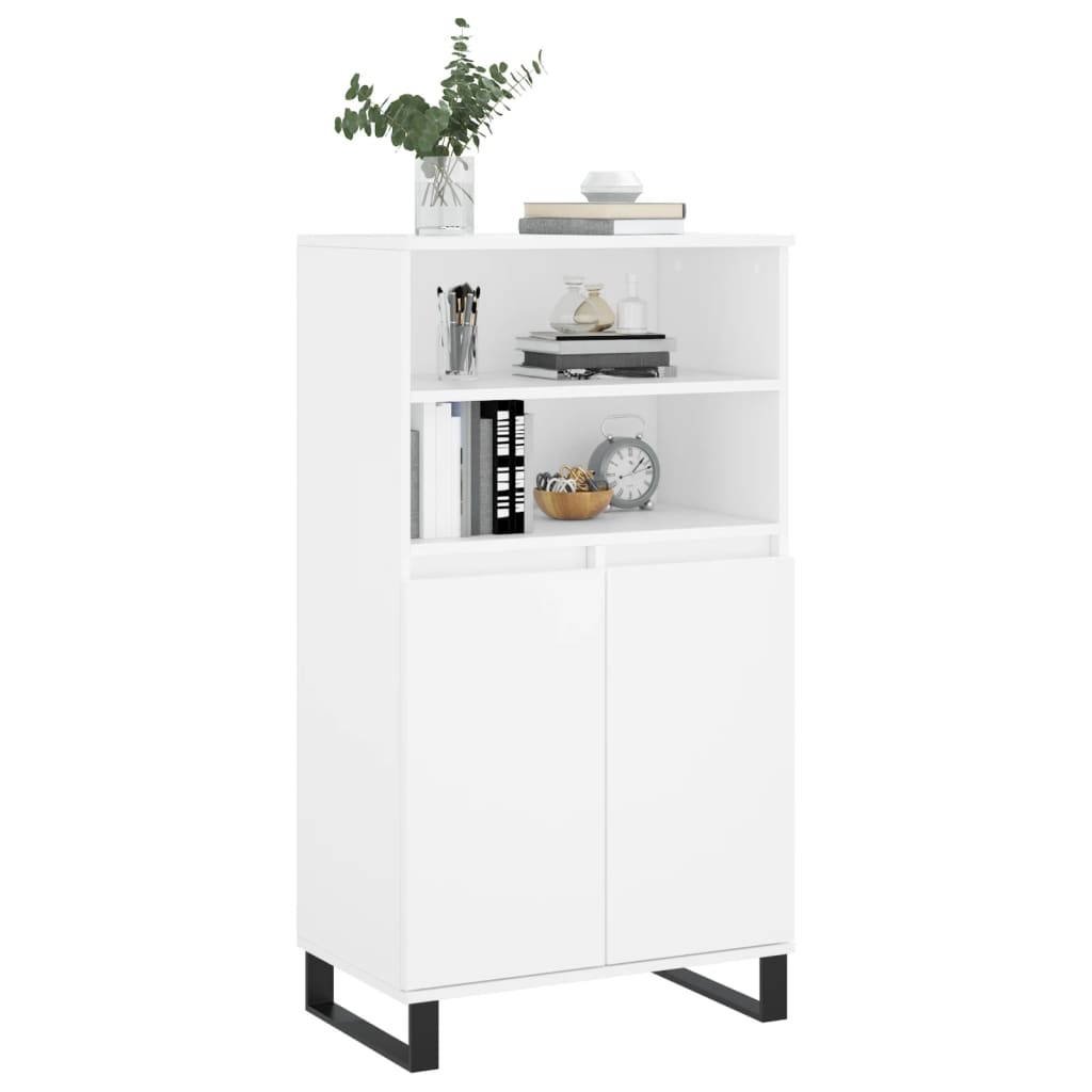 Highboard Weiß 60x36x110 cm Holzwerkstoff