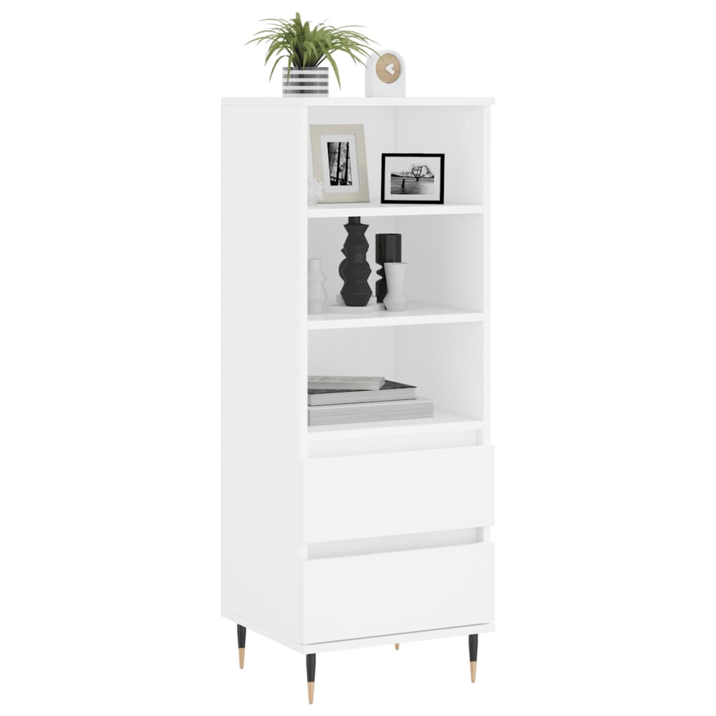 Highboard Weiß 40x36x110 cm Holzwerkstoff