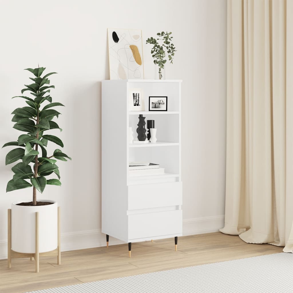 Highboard Weiß 40x36x110 cm Holzwerkstoff