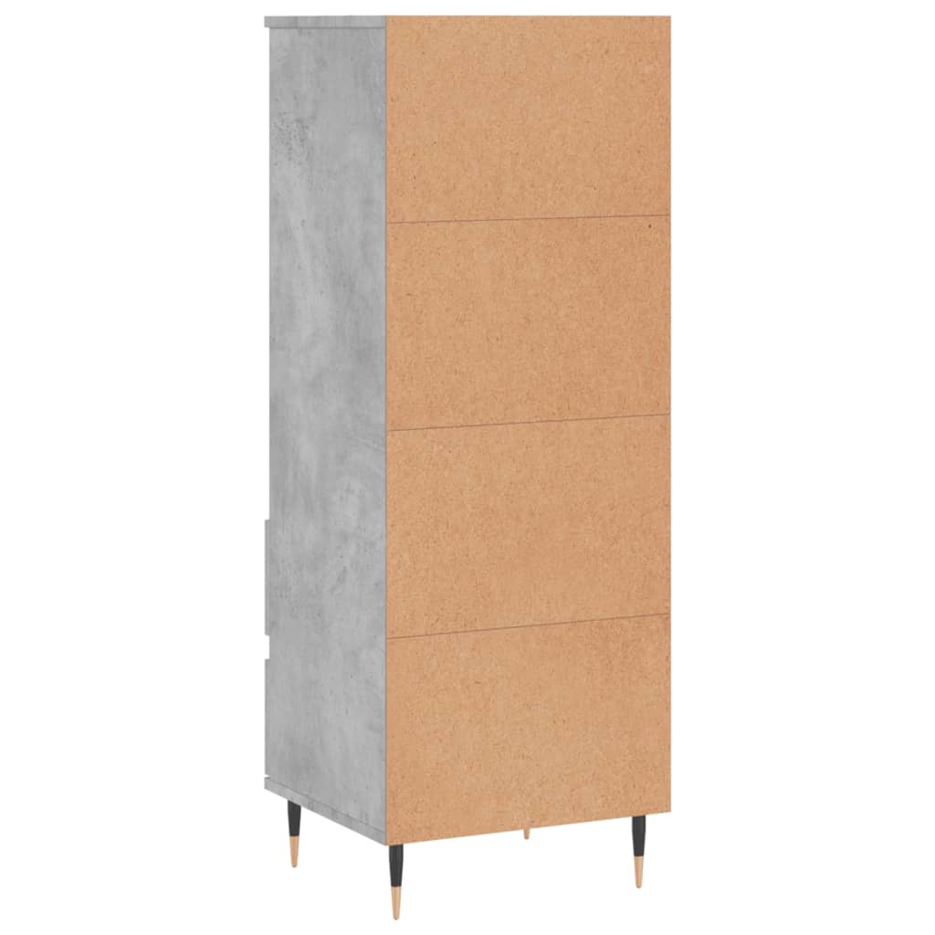 Highboard Betongrau 40x36x110 cm Holzwerkstoff