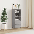 Highboard Grau Sonoma 40x36x110 cm Holzwerkstoff
