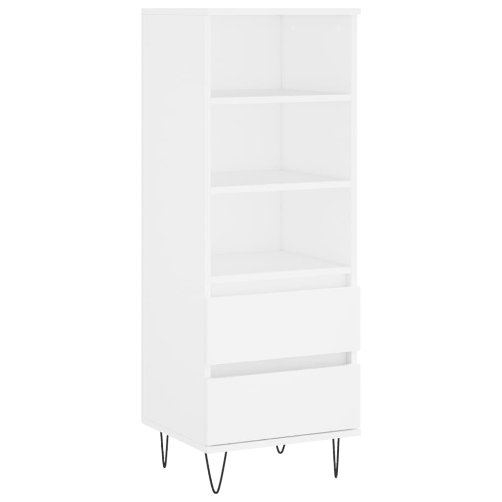Highboard Weiß 40x36x110 cm Holzwerkstoff