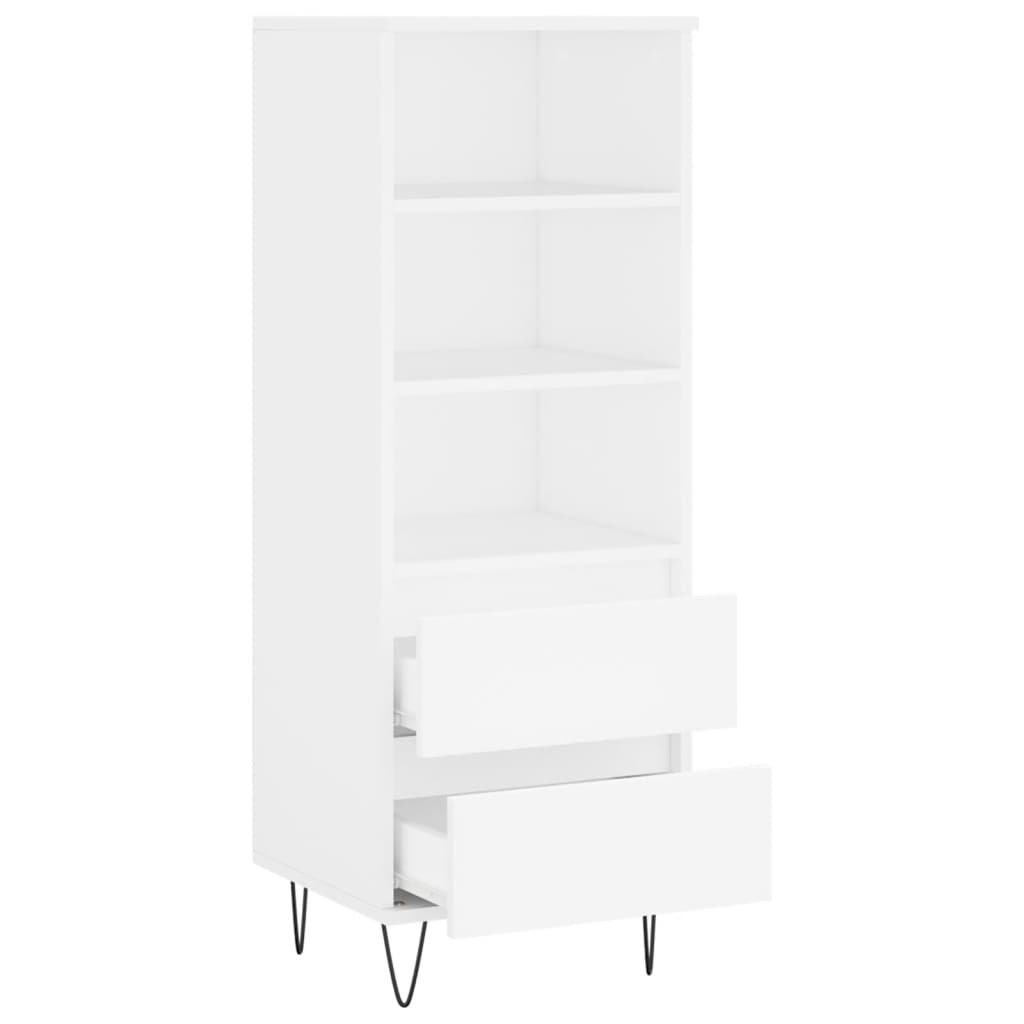 Highboard Weiß 40x36x110 cm Holzwerkstoff