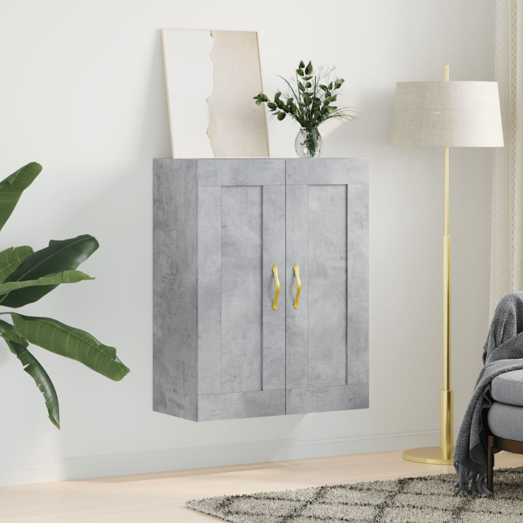 Wandschrank Betongrau 69,5x34x90 cm Holzwerkstoff