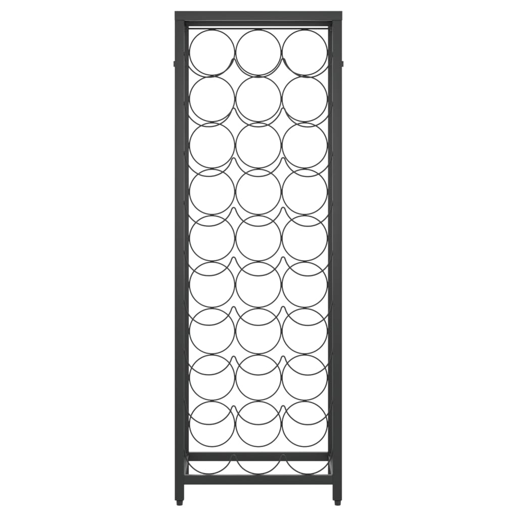 Weinregal für 27 Flaschen Schwarz 34x18x100 cm Schmiedeeisen
