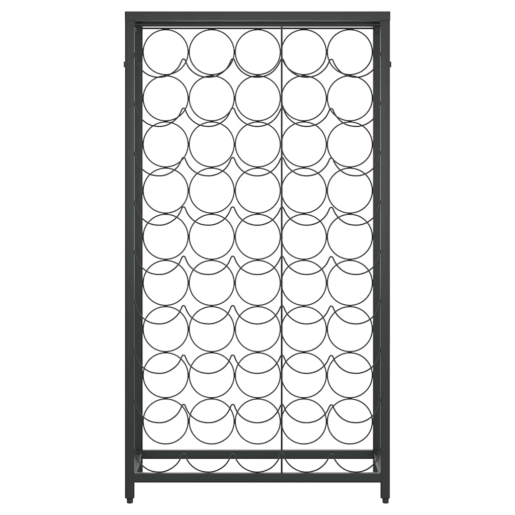 Weinregal für 45 Flaschen Schwarz 54x18x100 cm Schmiedeeisen