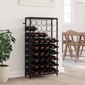Weinregal für 45 Flaschen Schwarz 54x18x100 cm Schmiedeeisen