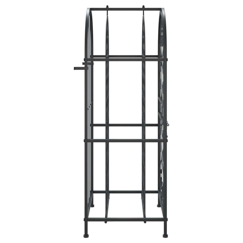 Weinregal für 33 Flaschen Schwarz 45x36x100 cm Schmiedeeisen