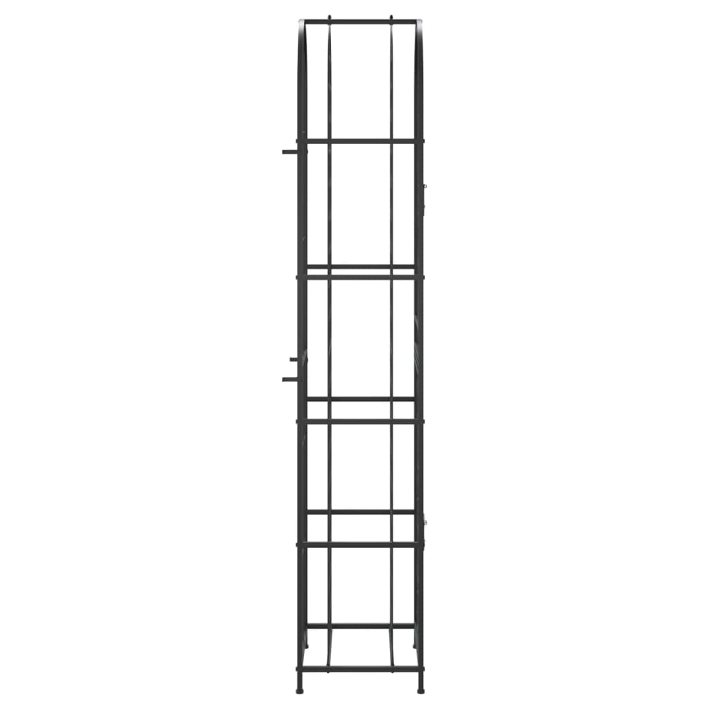 Weinregal für 73 Flaschen Schwarz 45x36x200 cm Schmiedeeisen
