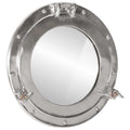 Bullaugen-Spiegel Wandmontage Ø38 cm Aluminium und Glas